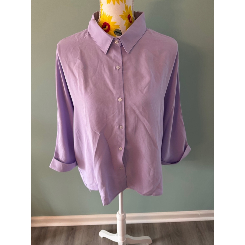 Women's Unbranded Blouse Shirt XL Lavender